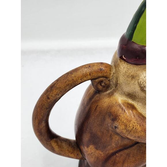 Vintage Circus Monkey Teapot Music Harmonica Snake Spout Whimsical Rare Quirk 9" - Picture 14 of 16